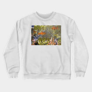 Little Fishes in the Sea Collage Crewneck Sweatshirt